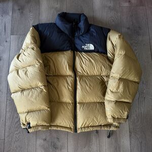 The North Face 1996 Retro Nuptse 700 Puffer Down Black Tan Jacket Size XL